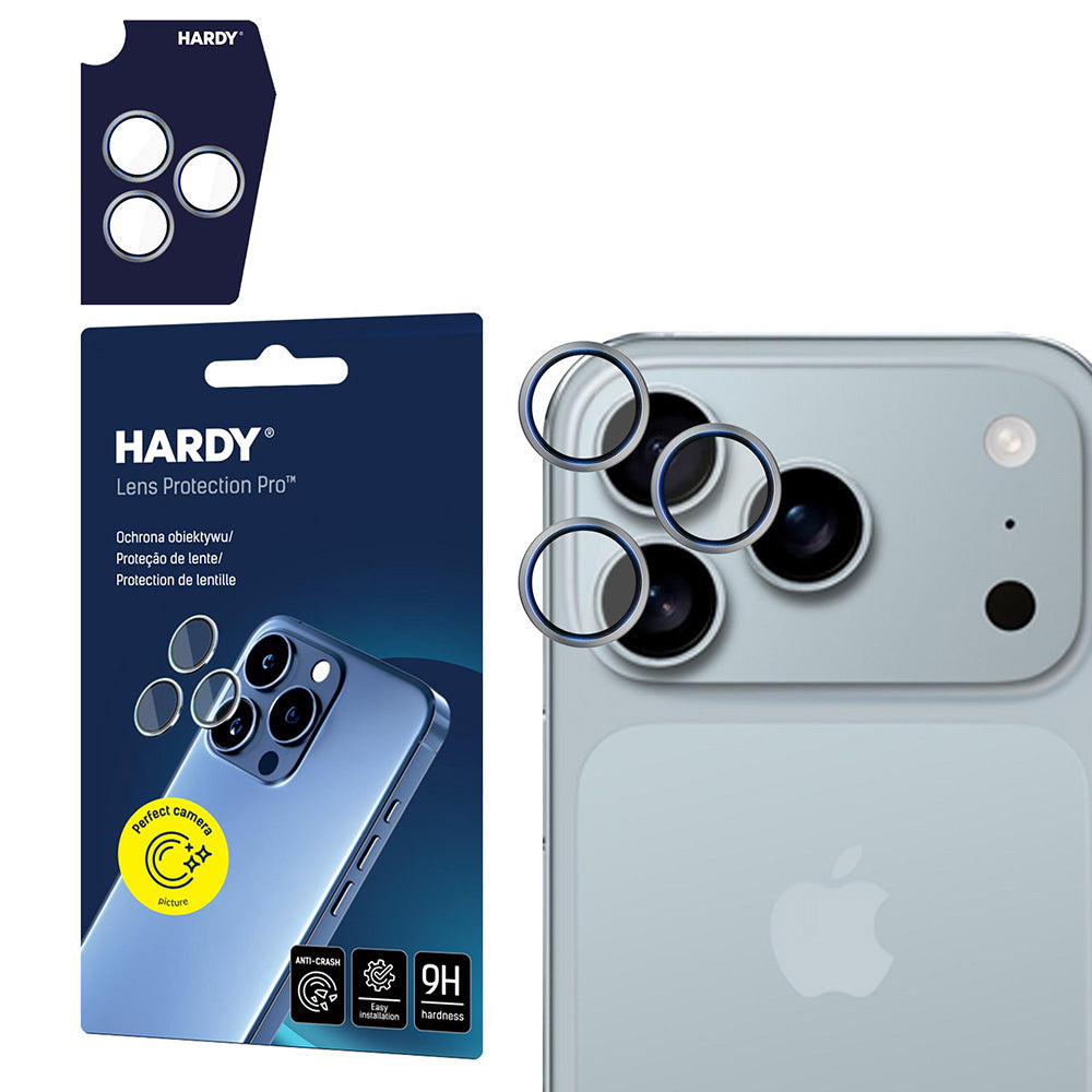 Suojakalvo 3MK Hardy Protection Pro Apple iPhone 17 Pro Max / 17 Pro takakameralle, Panssarilasi, Beige