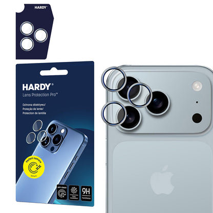 Suojakalvo 3MK Hardy Protection Pro Apple iPhone 17 Pro Max / 17 Pro takakameralle, Panssarilasi, Beige