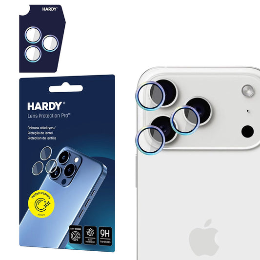 Suojakalvo 3MK Hardy Protection Pro Apple iPhone 17 Pro Max / 17 Pro takakameralle, Karkaistu lasi, Monivärinen