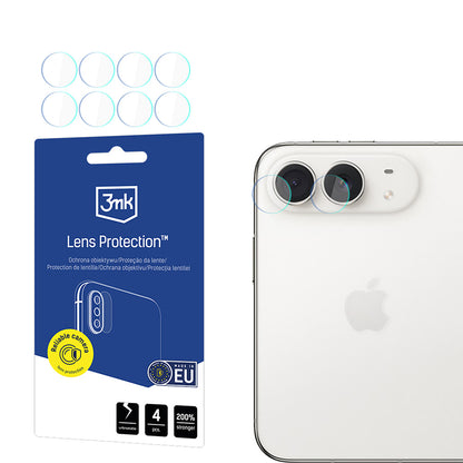 3MK Protection -suojakalvo takakameralle Apple iPhone Duo -puhelimeen, karkaistua lasia, 4 kappaleen setti, läpinäkyvä