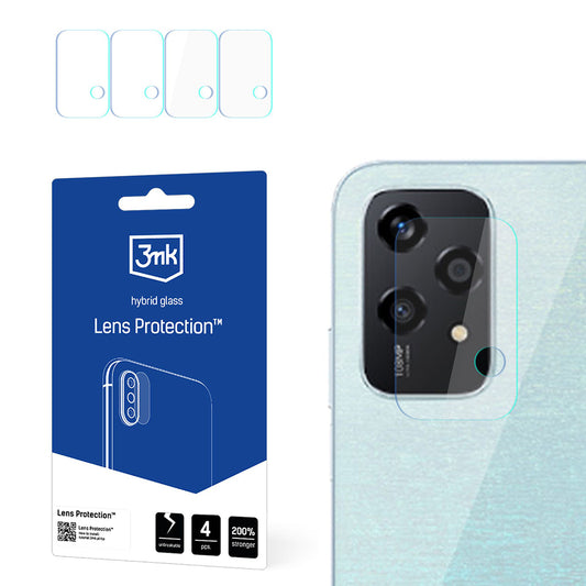 3MK Protection takakameran suojakalvo Honor 200 Lite -puhelimelle, joustava lasi, 4 kappaleen setti, läpinäkyvä