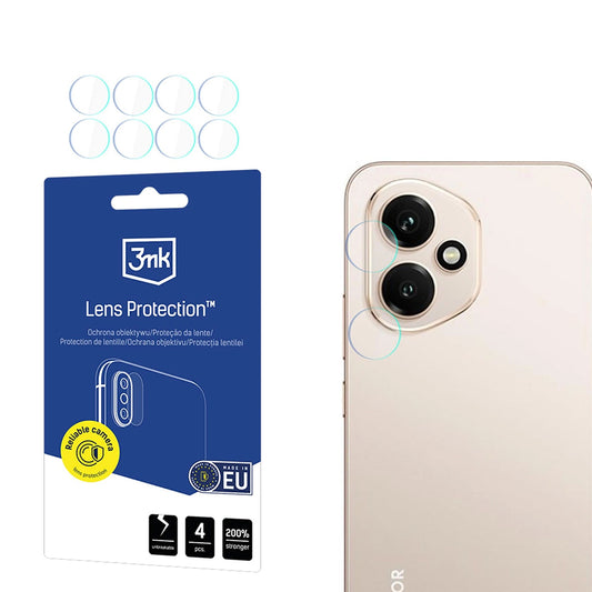 3MK Protection takakameran suojakalvo Honor 400:lle, joustava lasi, 4 kappaleen setti, läpinäkyvä