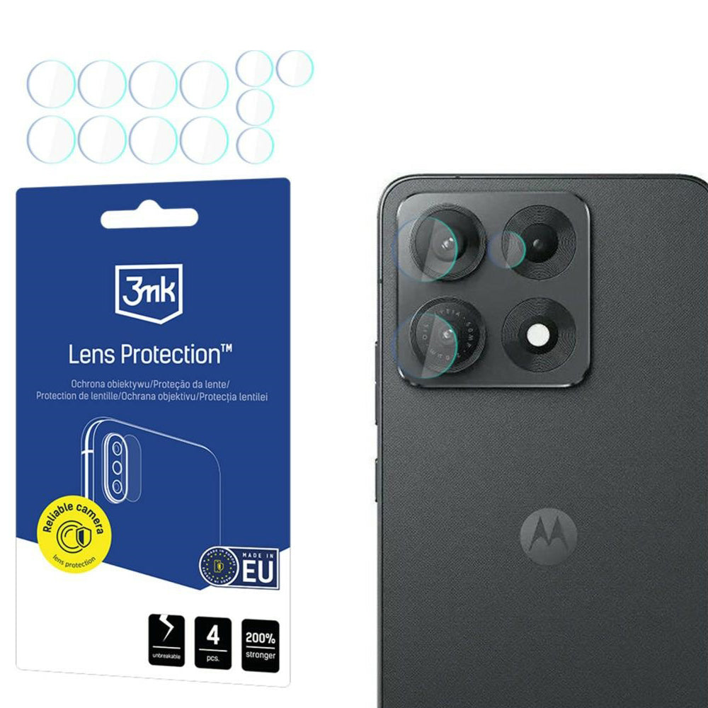 Takakameran suojakalvo 3MK Protection Motorola Edge 70 Maxille, Karkaistu lasi, 4 kappaleen setti, Läpinäkyvä