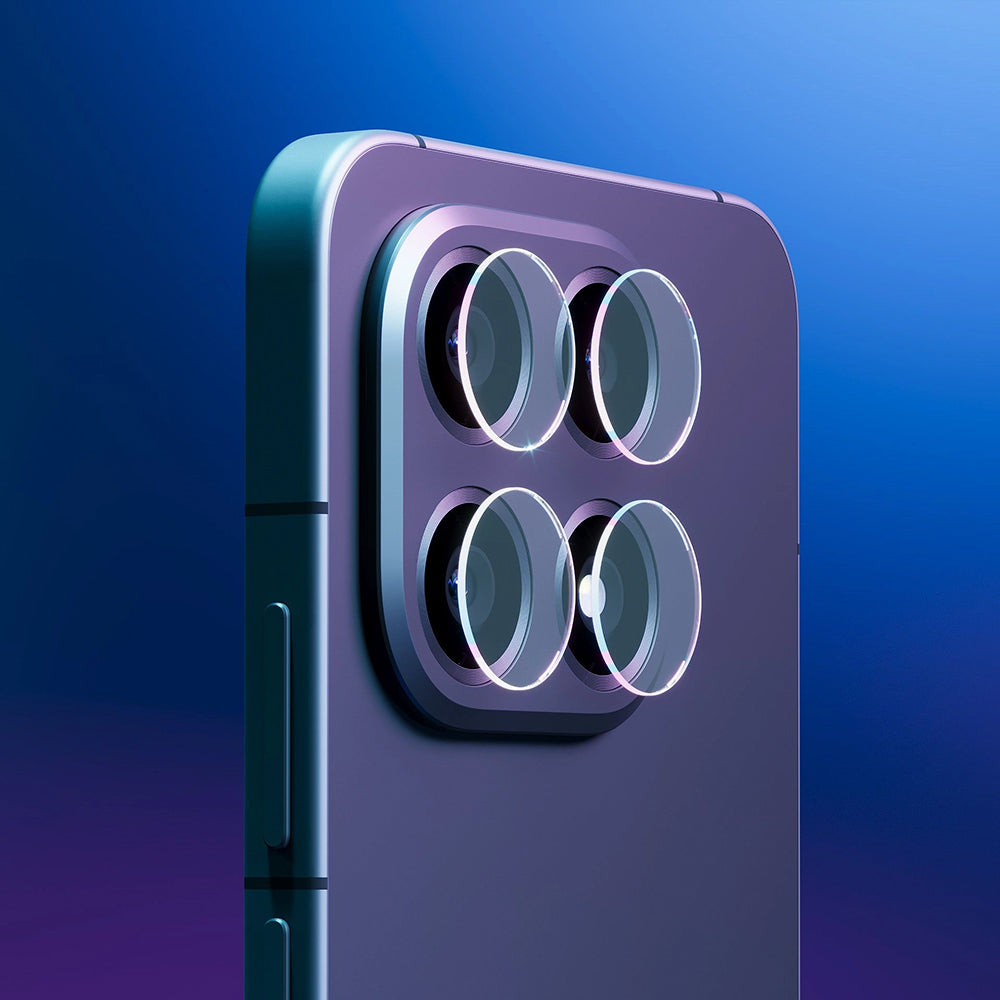 Suojakalvo Oppo Find X9 Pro:n takakameralle 3MK Protection, Karkaistu lasi, 4 kappaleen setti, Läpinäkyvä