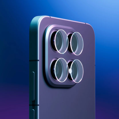 Suojakalvo Oppo Find X9 Pro:n takakameralle 3MK Protection, Karkaistu lasi, 4 kappaleen setti, Läpinäkyvä