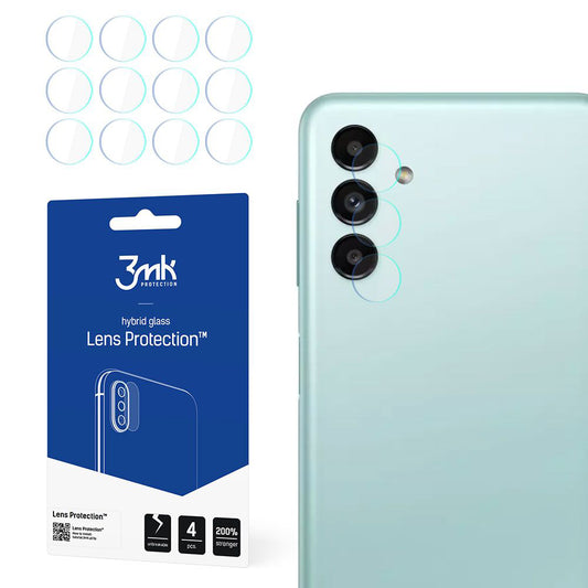 3MK Protection takakameran suojakalvo Samsung Galaxy A13 5G A136:lle, joustava lasi, 4 kappaleen setti, läpinäkyvä