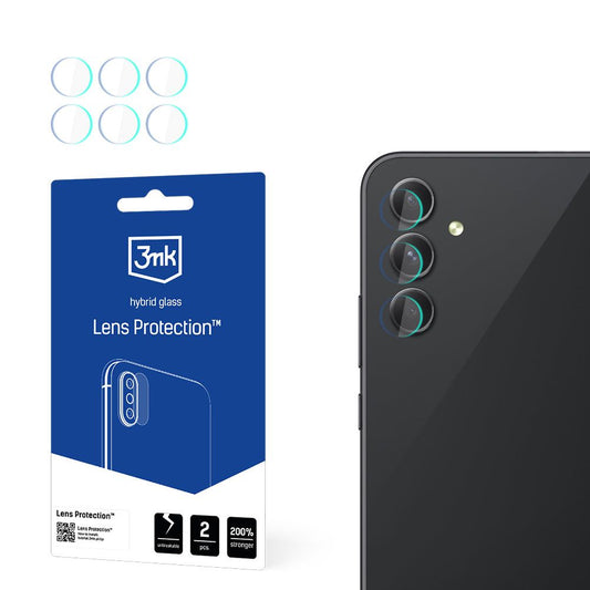 3MK Protection takakameran suojakalvo Samsung Galaxy A54 A546:lle, joustava lasi, 4 kappaleen setti, läpinäkyvä