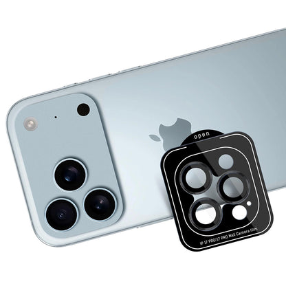 Suojakalvo 3MK Protection Pro Apple iPhone 17 Pro Max / 17 Pro takakameralle, Karkaistu lasi, Musta