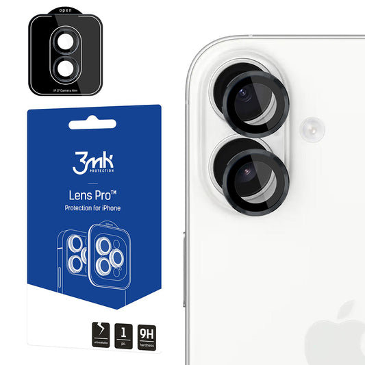 Takakameran suojakalvo 3MK Protection Pro Apple iPhone 17:lle, Panssarilasi, Musta