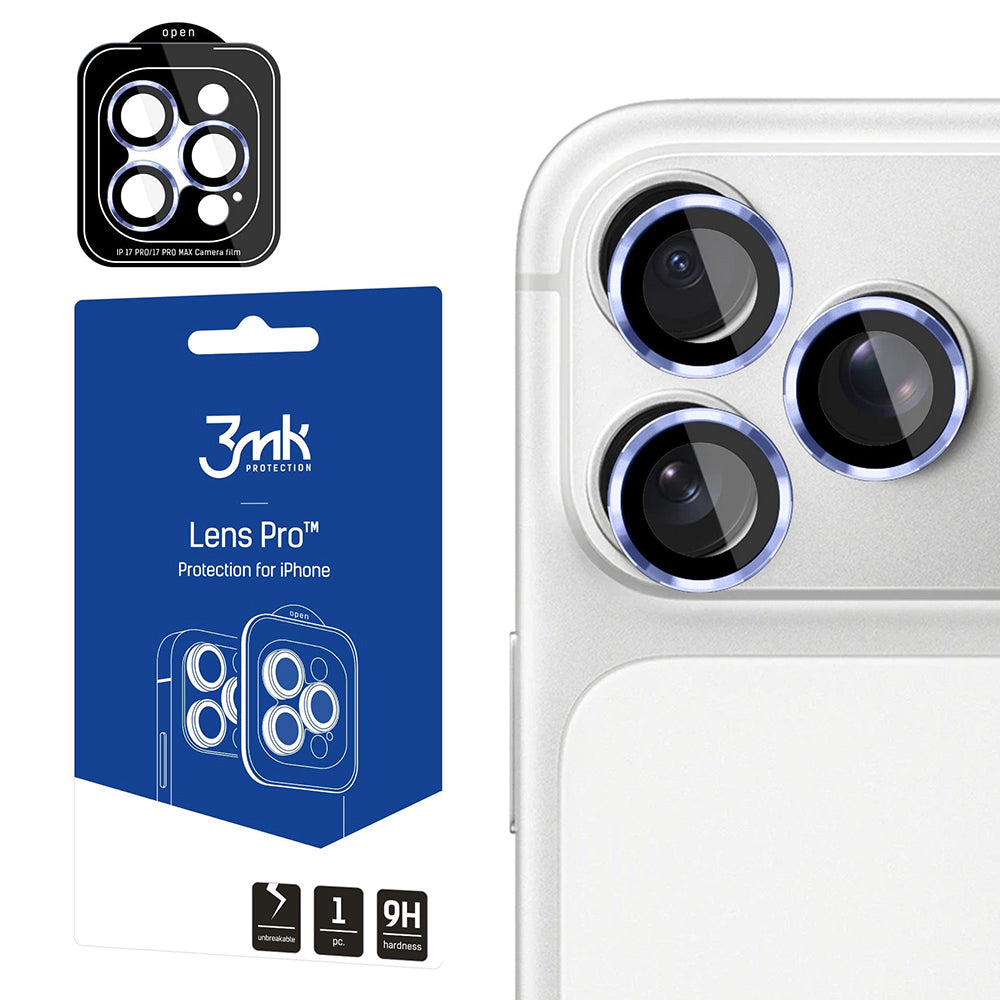 Takakameran suojakalvo 3MK Protection Pro Apple iPhone 18 Pro / 18 Pro Max -puhelimelle, karkaistu lasi, sininen