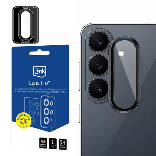 Takakameran suojakalvo 3MK Protection Pro Samsung Galaxy S26 FE S741:lle, karkaistu lasi, musta