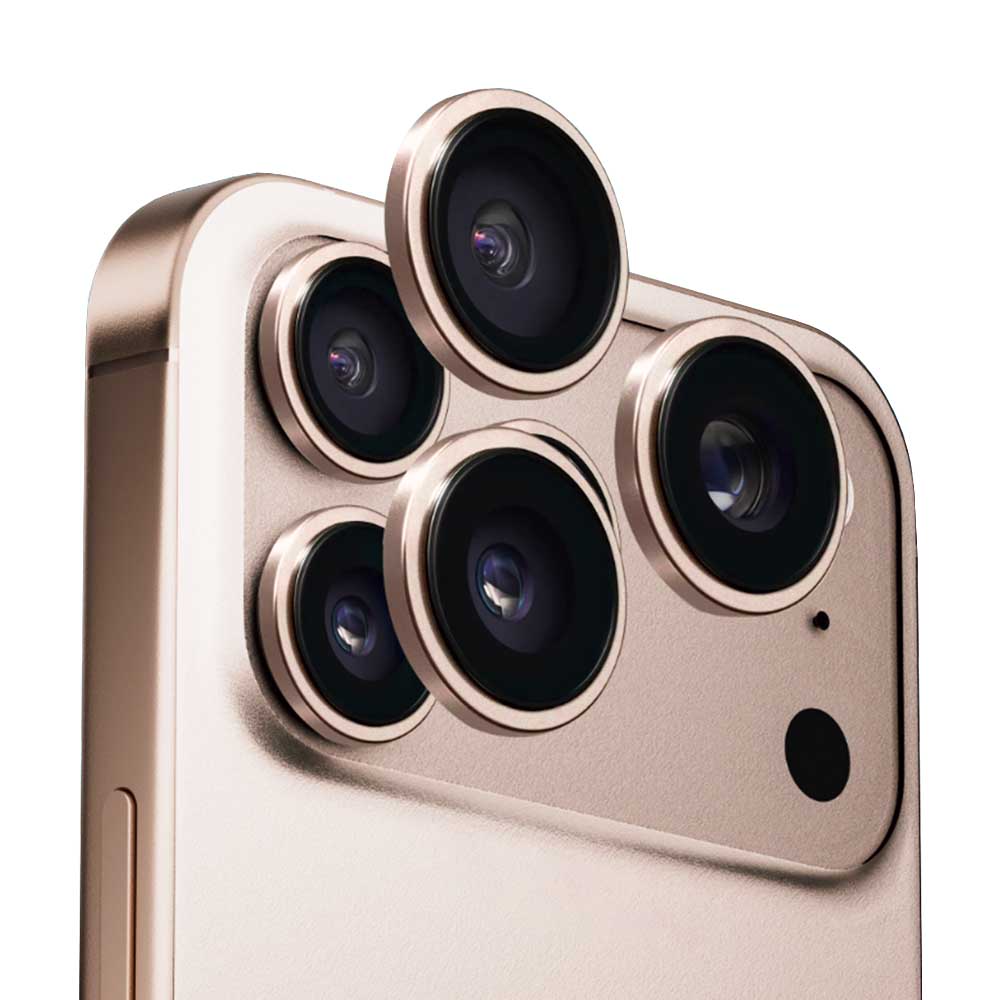Suojakalvo Anank AR Apple iPhone 17 Pro Max / 17 Pro takakameralle, Karkaistu lasi, Kultainen