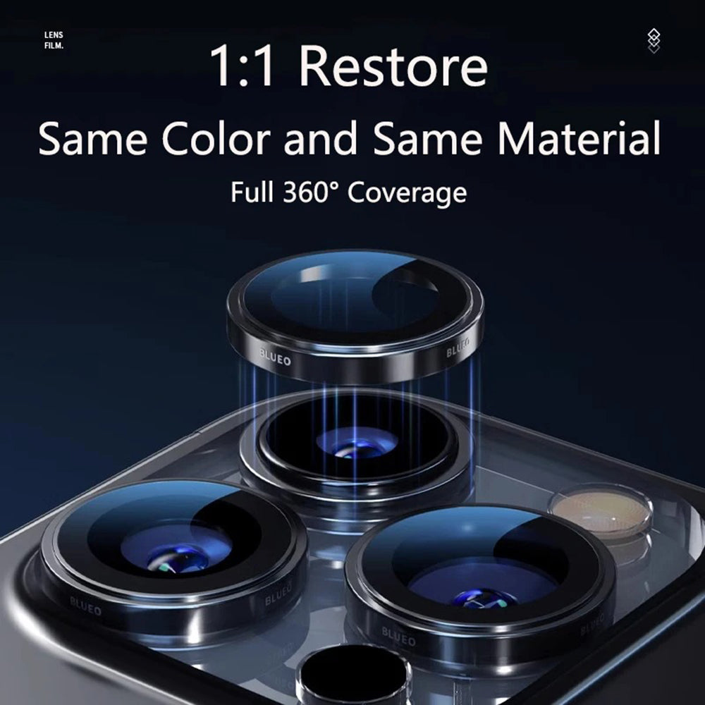 Blueo 99 Anti-Reflektiivinen HD takakameran suojakalvo Apple iPhone 16 Pro Max / 16 Pro -puhelimelle, karkaistu lasi, hopea