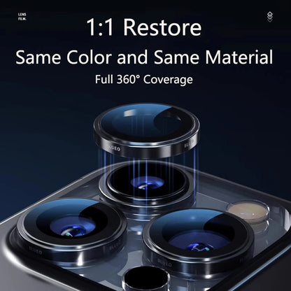 Blueo 99 Anti-Reflektiivinen HD takakameran suojakalvo Apple iPhone 16 Pro Max / 16 Pro -puhelimelle, karkaistu lasi, hopea