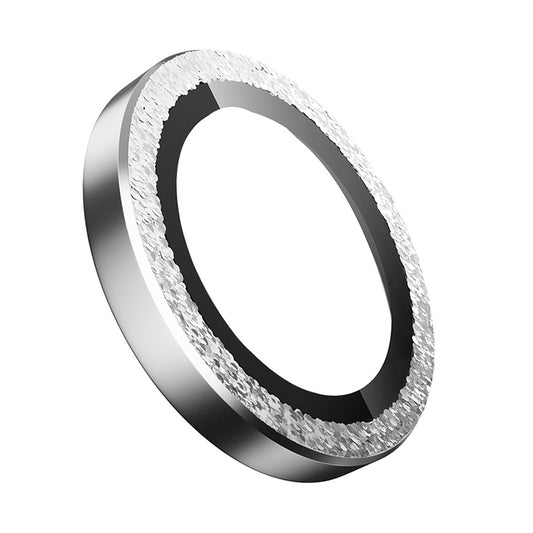 Blueo Glitter Diamond Metal Frame -suojakalvo Apple iPhone 17:n takakameralle, karkaistu lasi, hopeanvärinen