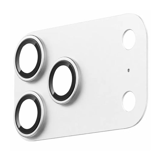 Blueo Integrated Metal -takakameran suojakalvo Apple iPhone 17 Pro Max -puhelimelle, karkaistua lasia, hopeanvärinen