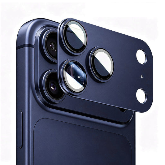 Blueo Integrated Metal -suojakalvo takakameralle Apple iPhone 17 Pro -puhelimeen, karkaistua lasia, tummansininen