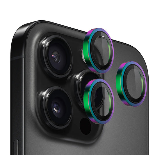 Blueo Metal Frame takakameran suojakalvo Apple iPhone 16 Pro Max / 16 Pro -puhelimelle, karkaistu lasi, monivärinen