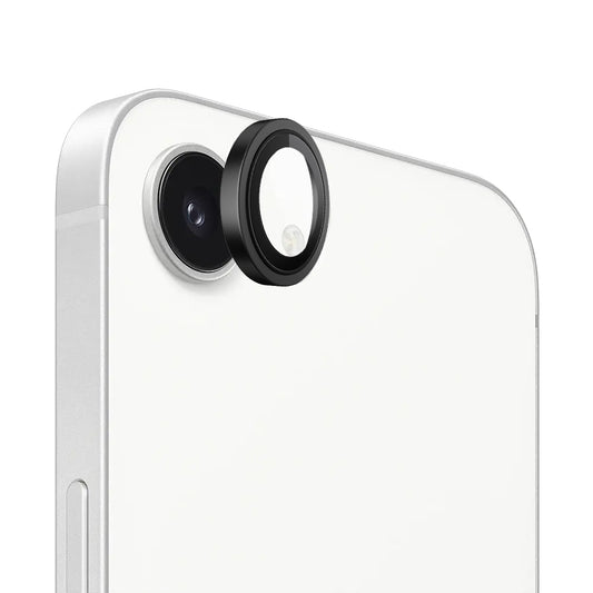 Blueo Metal Frame takakameran suojakalvo Apple iPhone 17e / 16e:lle, karkaistu lasi, musta