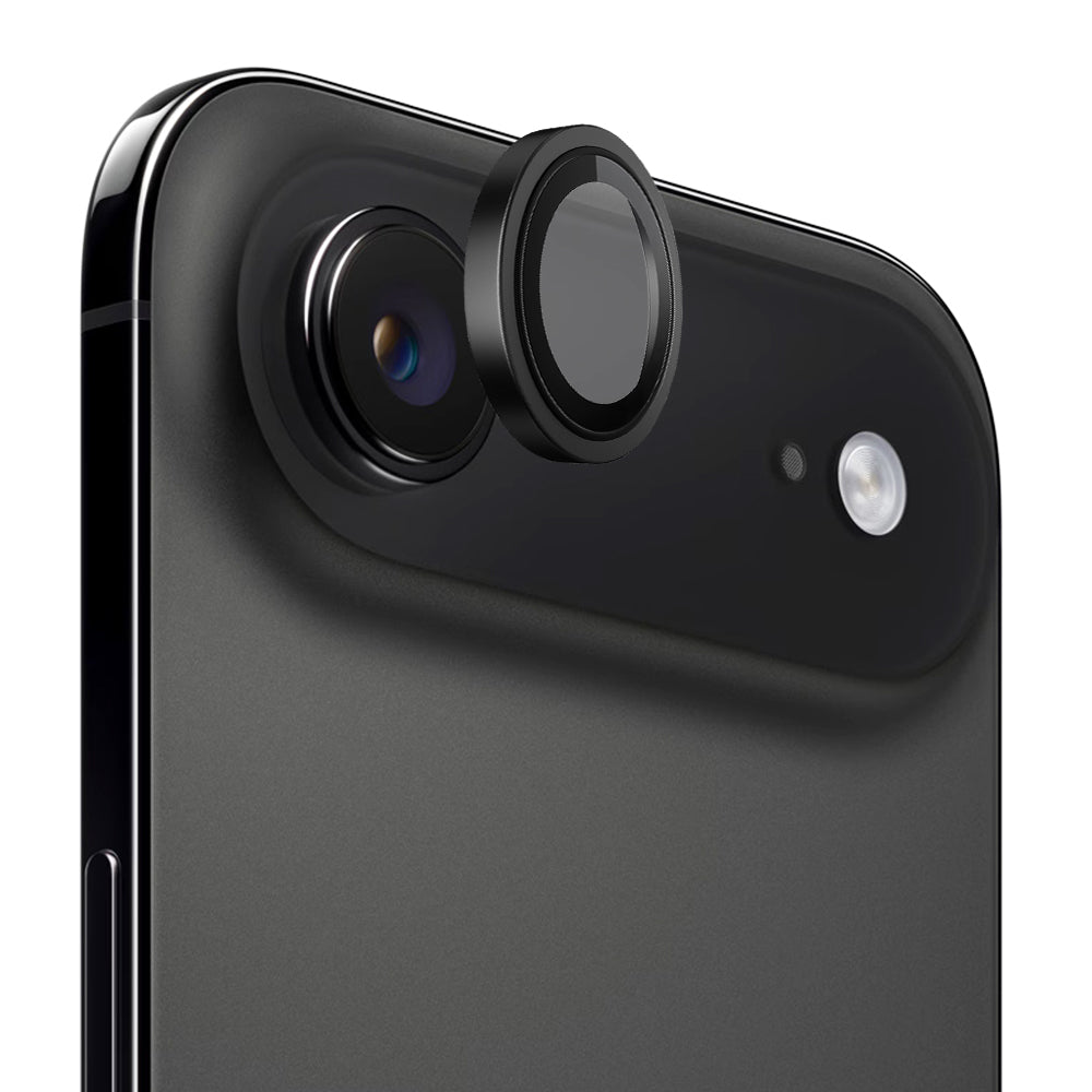 Blueo Metal Frame -takakameran suojakalvo Apple iPhone 17 Airille, karkaistu lasi, musta