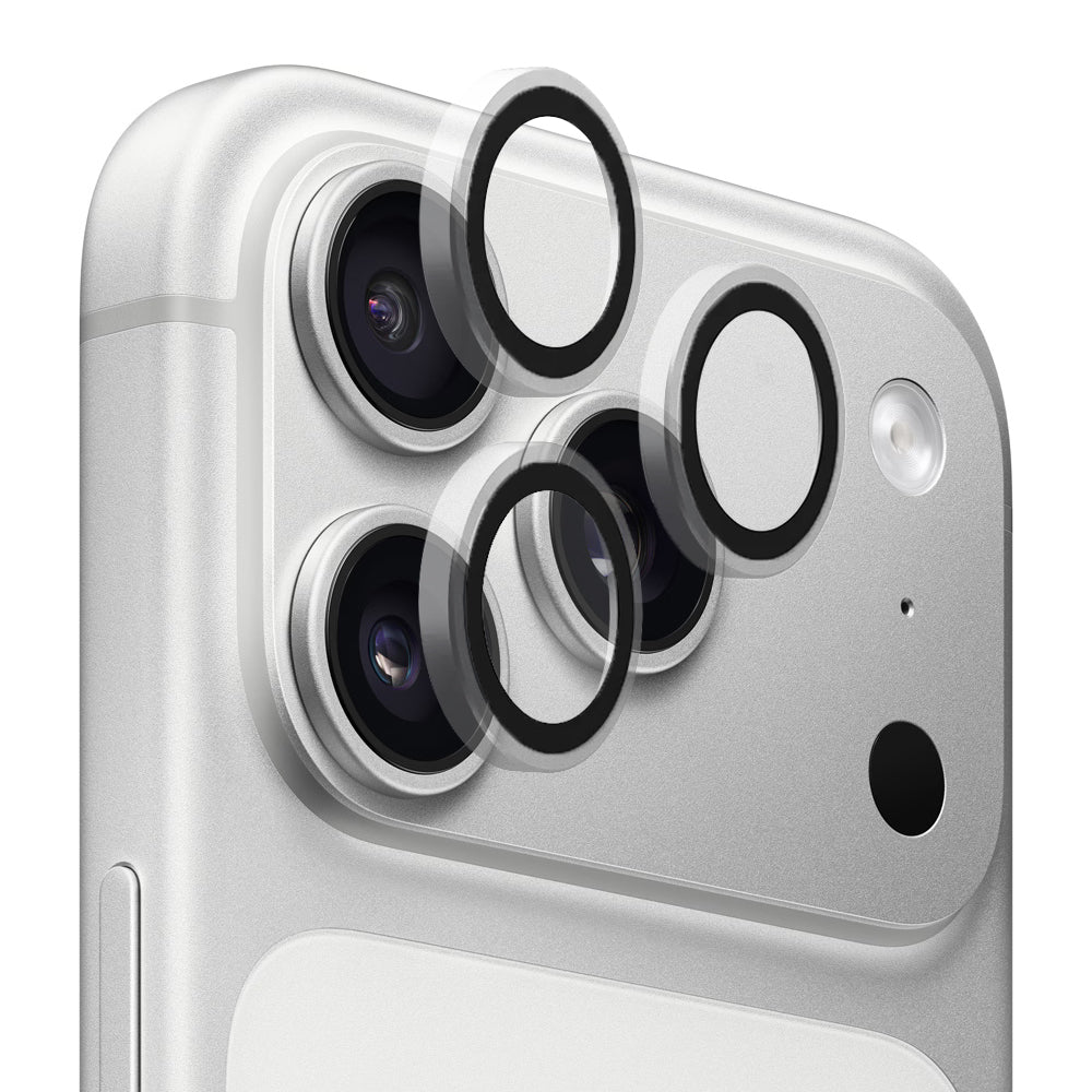 Blueo Metal Frame -takakameran suojakalvo Apple iPhone 17 Pro Max / 17 Pro, karkaistu lasi, läpinäkyvä