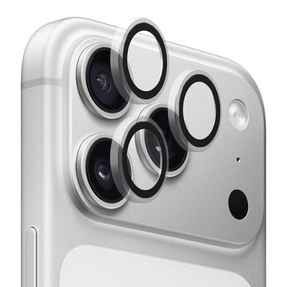 Blueo Metal Frame -takakameran suojakalvo Apple iPhone 17 Pro Max / 17 Pro, karkaistu lasi, läpinäkyvä