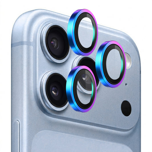 Blueo Metal Frame -suojakalvo takakameralle Apple iPhone 18 Pro / 18 Pro Max -puhelimille, karkaistua lasia, monivärinen
