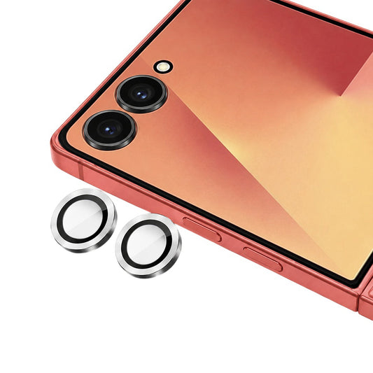 Blueo takakameran suojakalvo Samsung Galaxy Z Flip8 F776:lle, karkaistu lasi, hopea