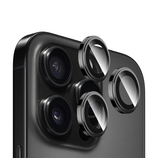 Blueo Sapphire Crystal takakameran suojakalvo Apple iPhone 16 Pro Max / 16 Pro -puhelimelle, karkaistu lasi, musta