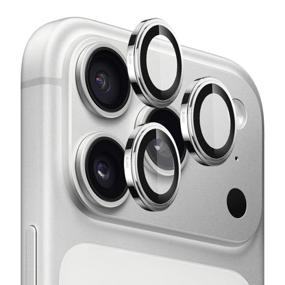 Blueo Sapphire Crystal -takakameran suojakalvo Apple iPhone 17 Pro Max / 17 Pro, karkaistu lasi, hopeanvärinen