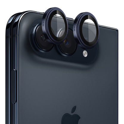 Blueo Sapphire Crystal -takakameran suojakalvo Apple iPhone Duo -puhelimelle, karkaistua lasia, sininen
