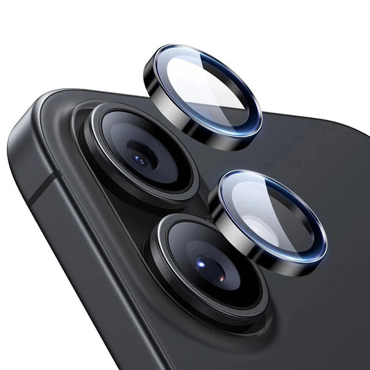 Takakameran suojakalvo ESR Armorite Apple iPhone 17 / 16 Plus / 16, Karkaistu lasi, 2 kappaleen setti, Musta