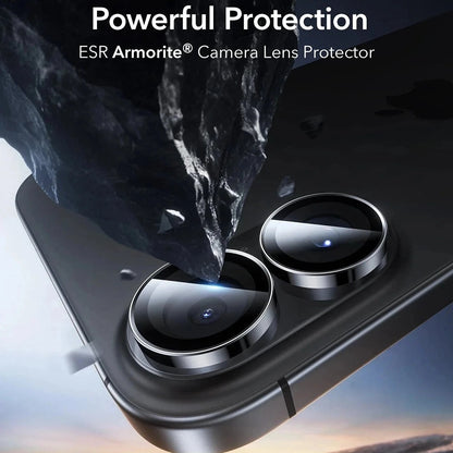 Takakameran suojakalvo ESR Armorite Apple iPhone 17 / 16 Plus / 16, Karkaistu lasi, 2 kappaleen setti, Musta