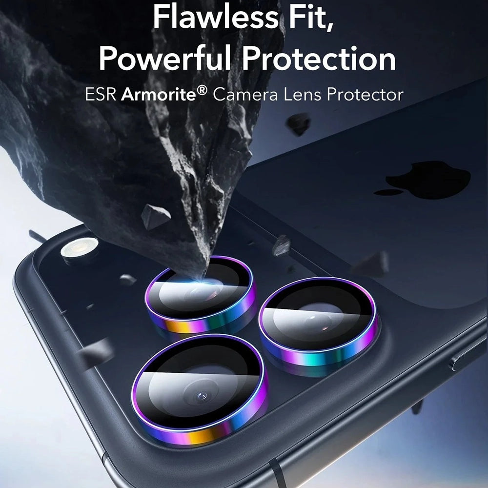 Takakameran suojakalvo ESR Armorite Apple iPhone 17 Pro Max / 17 Pro / 16 Pro Max / 16 Pro, Karkaistu lasi, Monivärinen
