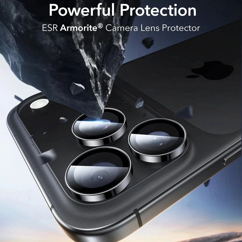 ESR Armorite-suojakalvo Apple iPhone 17 Pro Max -puhelimen takakameralle, karkaistu lasi, 2 kappaleen setti, musta