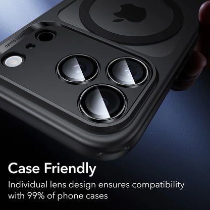 ESR Armorite-suojakalvo Apple iPhone 17 Pro Max -puhelimen takakameralle, karkaistu lasi, 2 kappaleen setti, musta