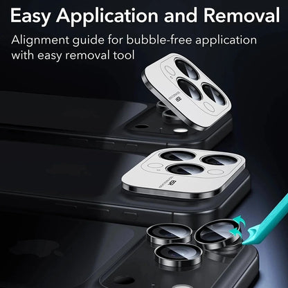 ESR Armorite-suojakalvo Apple iPhone 17 Pro Max -puhelimen takakameralle, karkaistu lasi, 2 kappaleen setti, musta