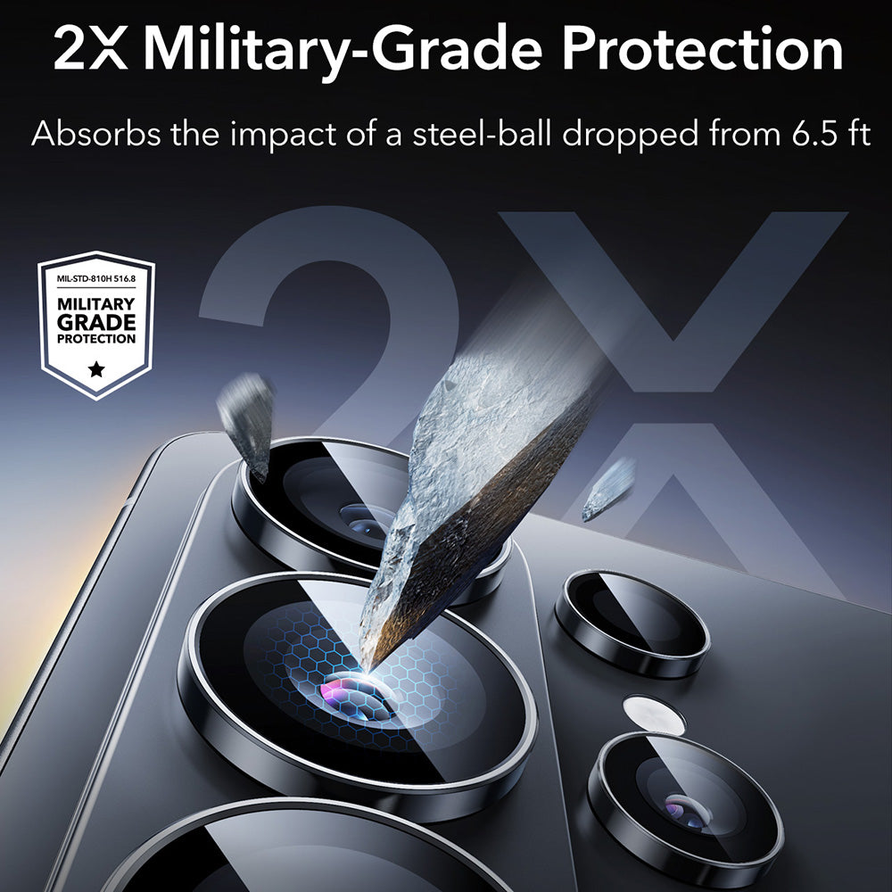 ESR Armorite -takakameran suojakalvo Samsung Galaxy S26 Ultra -puhelimelle, Panssarilasi, Musta