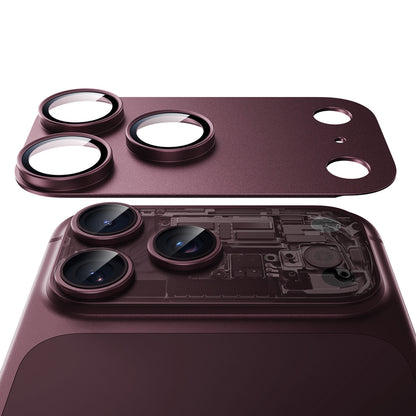 ESR Armorite Pro takakameran suojakalvo Apple iPhone 18 Pro Maxille, karkaistu lasi, tummanpunainen