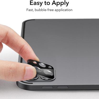 ESR:n takakameran suojakalvo Apple iPad Pro 13 (2024) / Pro 11 (2022) / Pro 12.9 (2022) varten, Karkaistu lasi, 2 kappaleen setti, Musta