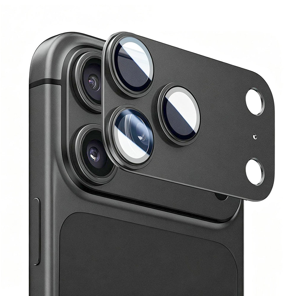 Takakameran suojakalvo Lito Crown Halo AR + AF Apple iPhone 18 Pro Maxille, Karkaistu lasi, Musta