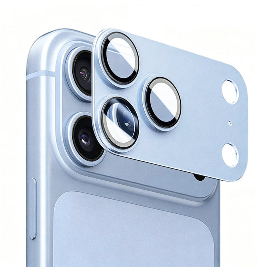 Takakameran suojakalvo Lito Crown Halo AR + AF Apple iPhone 18 Prolle, Karkaistu lasi, Sininen
