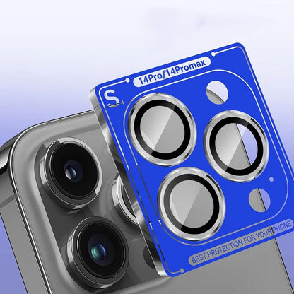 Lito S+ takakameran suojakalvo Apple iPhone 14 Prolle, karkaistu lasi, hopea