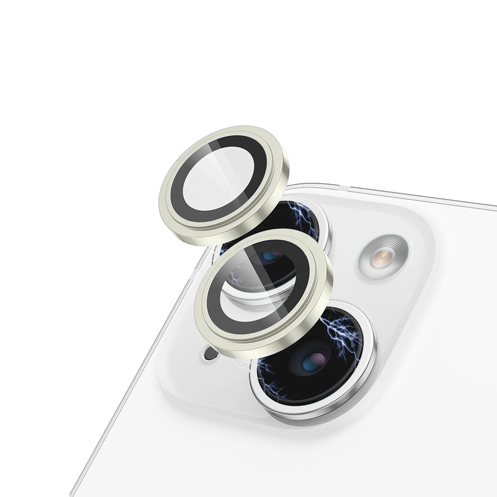 Lito S+ takakameran suojakalvo Apple iPhone 15 Plus / 15:lle, karkaistu lasi, keltainen