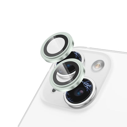 Lito S+ takakameran suojakalvo Apple iPhone 15 Plus / 15:lle, karkaistu lasi, vihreä