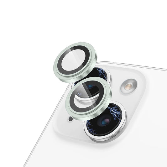 Lito S+ takakameran suojakalvo Apple iPhone 15 Plus / 15:lle, karkaistu lasi, vihreä