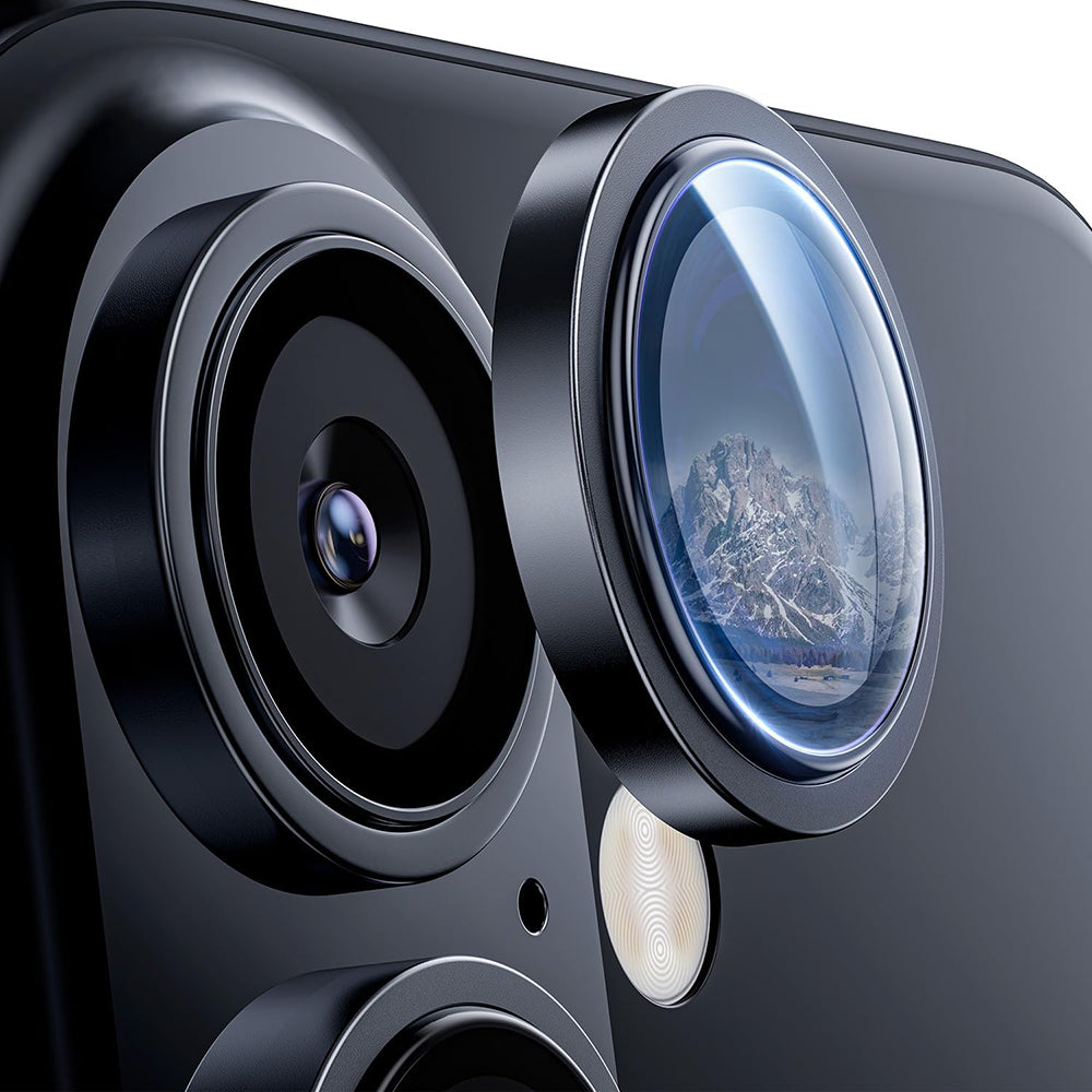 Lito S+ takakameran suojakalvo Apple iPhone 16 Plus / 16:lle, karkaistu lasi, musta