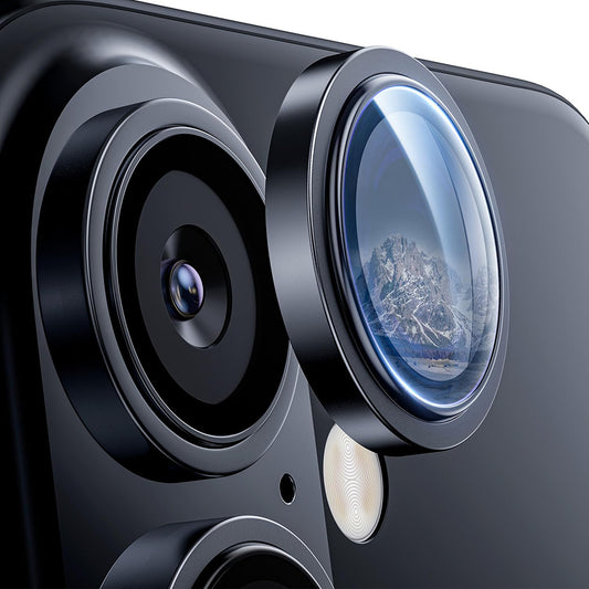 Lito S+ takakameran suojakalvo Apple iPhone 16 Plus / 16:lle, karkaistu lasi, musta
