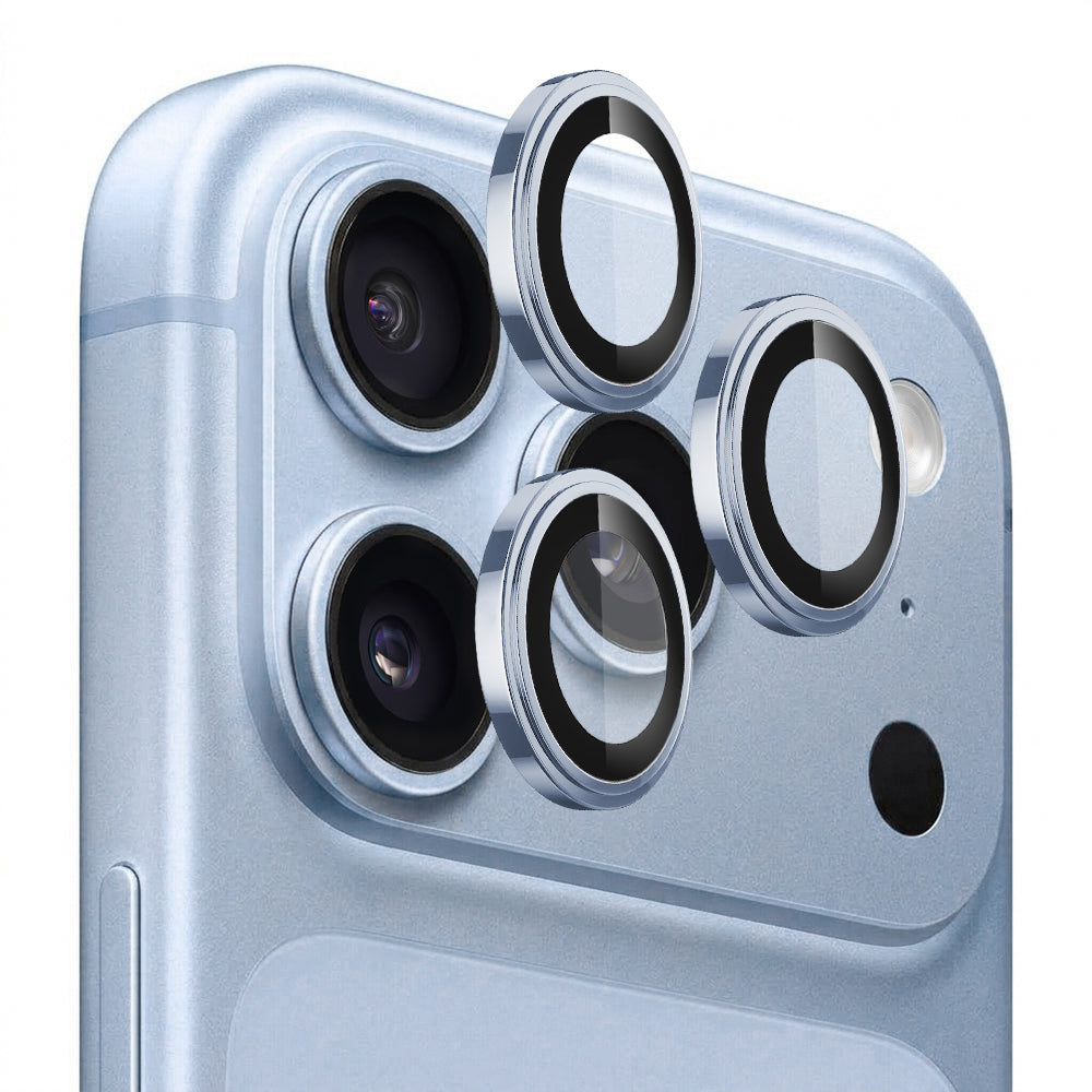 Lito S+ takakameran suojakalvo Apple iPhone 18 Pro / 18 Pro Max -puhelimille, karkaistu lasi, sininen