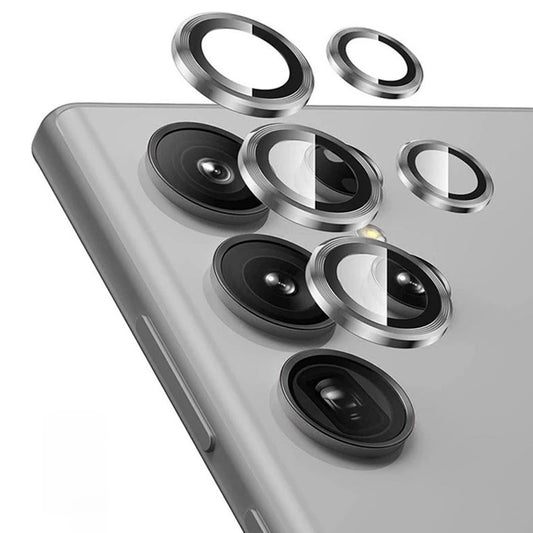 Lito S+ takakameran suojakalvo Samsung Galaxy S25 Ultra S938:lle, karkaistu lasi, hopea